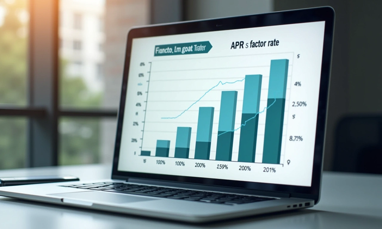 Business financing cost comparison chart showing APR vs factor rate conversions