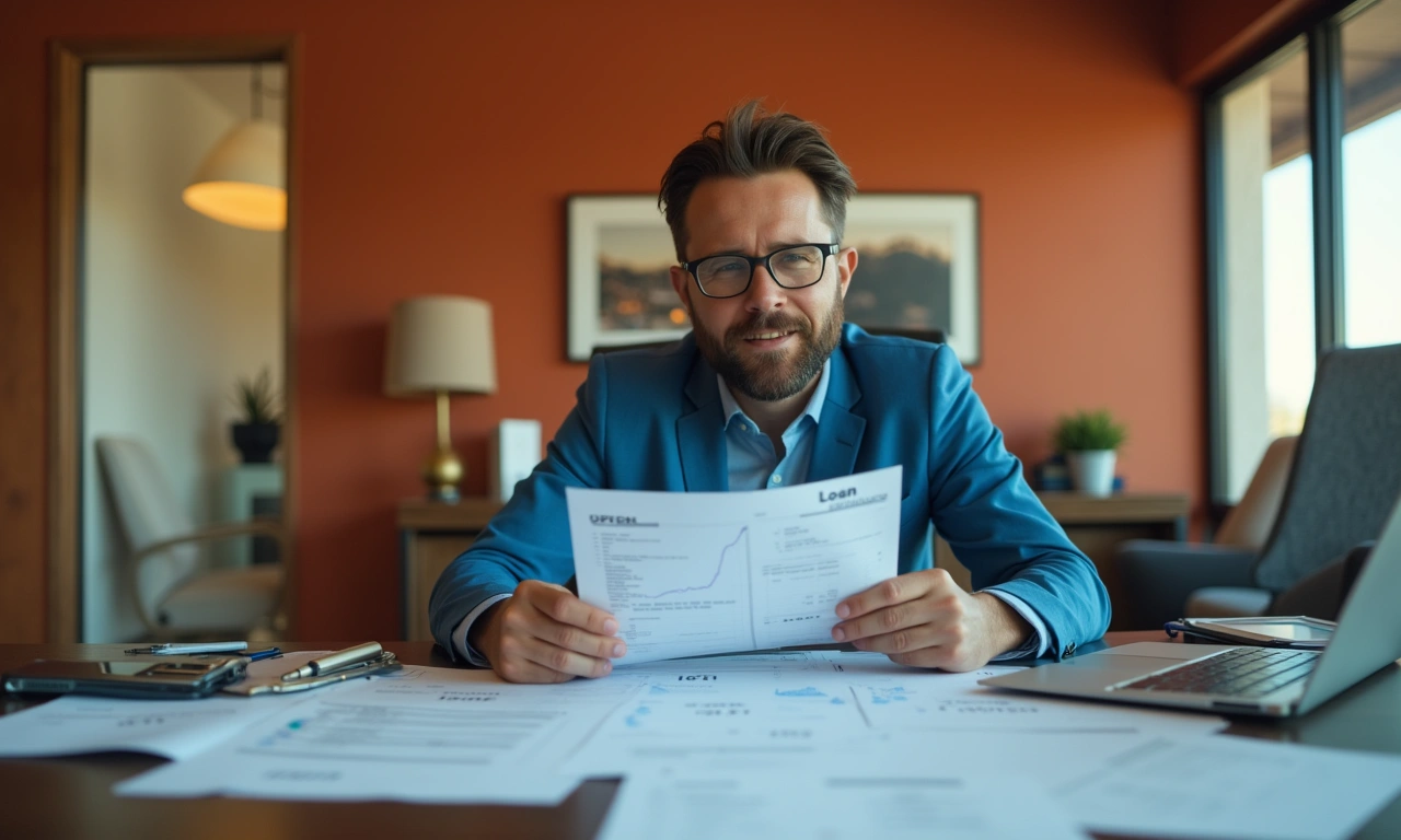 El Paso small business owner calculating business loan amount using financial tools at desk