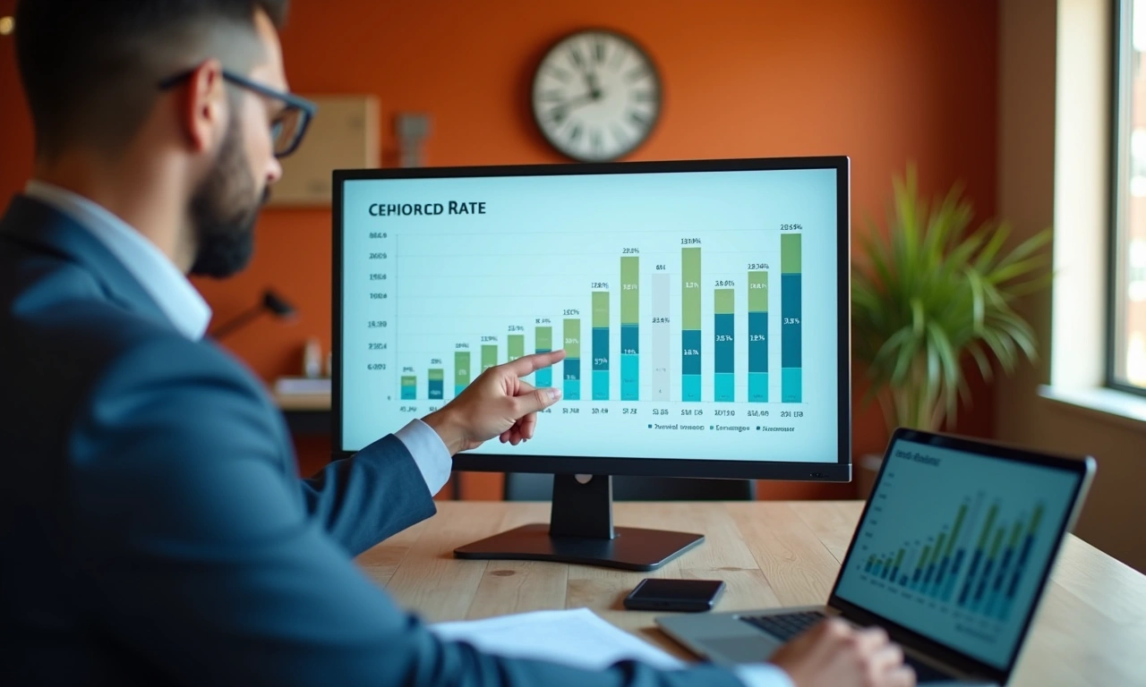 El Paso business owner comparing loan rate documents at Borderplex office