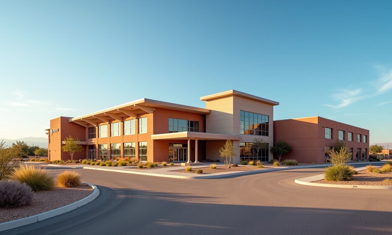 El Paso healthcare campus with Chihuahuan Desert landscape