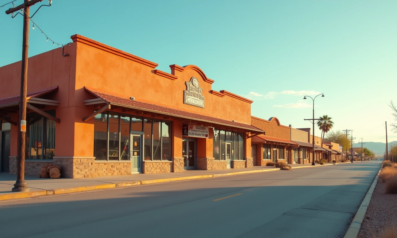 Horizon City Texas commercial corridor with desert backdrop