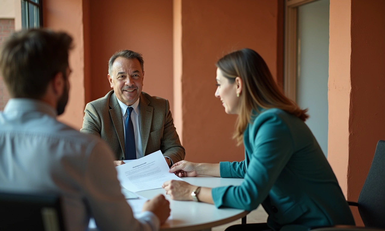 El Paso business owner reviewing loan qualification requirements at modern Borderplex office