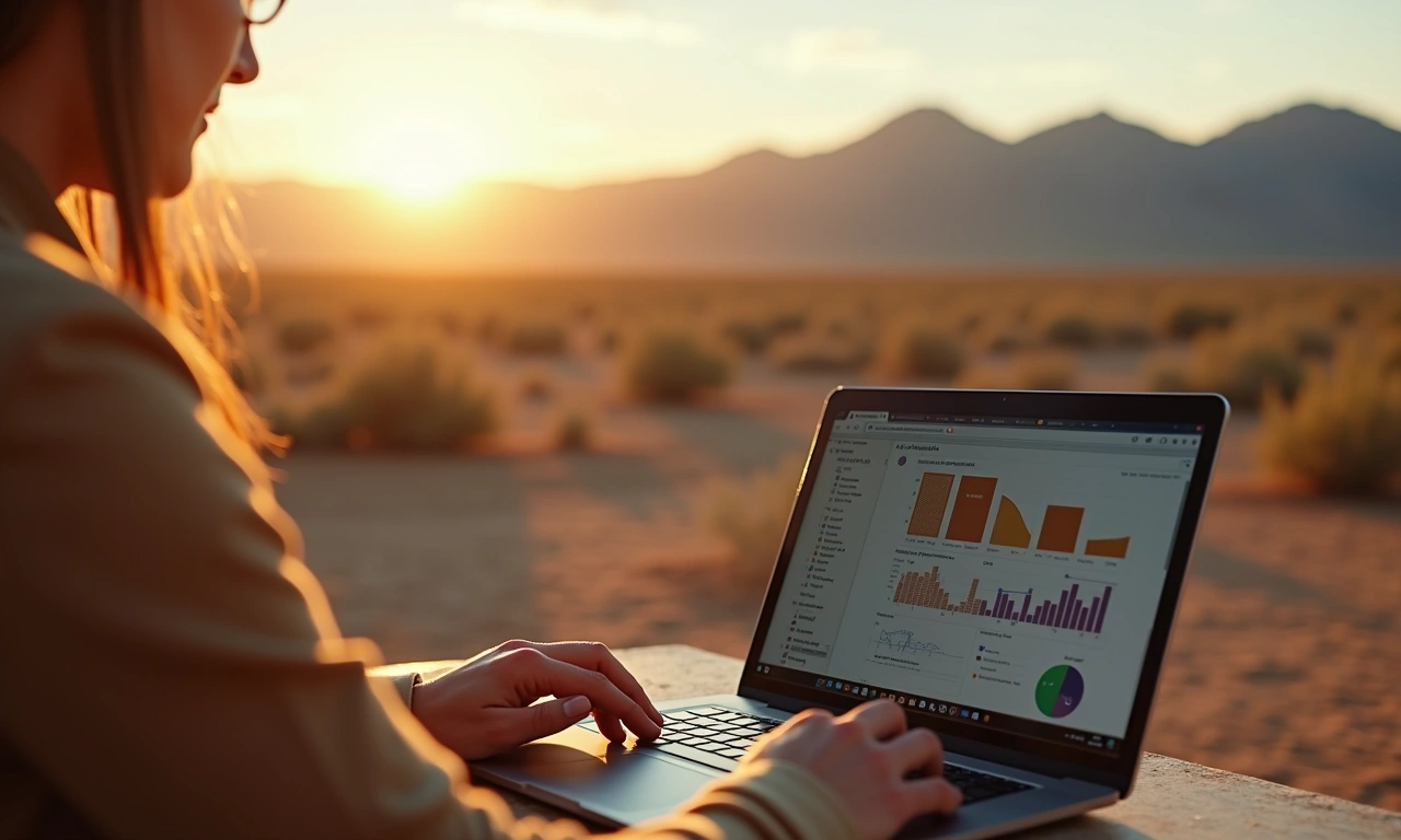 Real estate investor analyzing property comps at El Paso site with Franklin Mountains