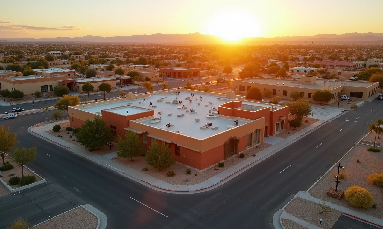 El Paso investment properties portfolio: residential and commercial aerial editorial