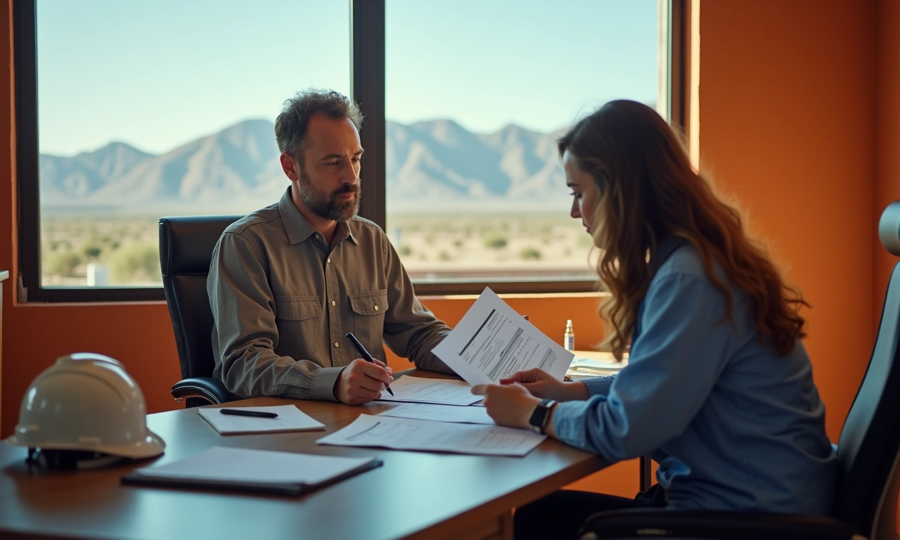 El Paso contractor reviewing invoices for factoring working capital solution