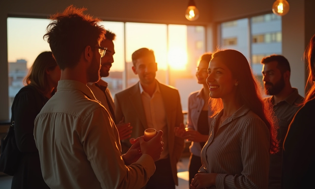 Diverse El Paso small business owners at professional networking event