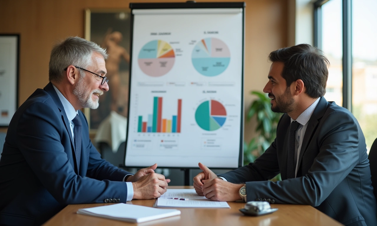 El Paso business owner comparing SBA 7a and 504 loan program documents with advisor