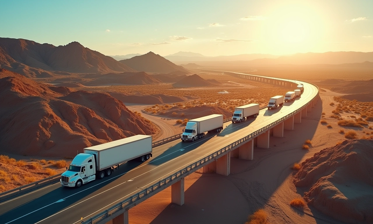 El Paso Ysleta international port of entry with cross-border commercial trucks representing SBA International Trade Loan opportunity